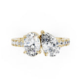 You And Me Oval And Pear Diamond Ring