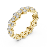 Round Cut Bubble Prong Band