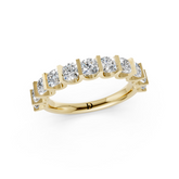 Cushion Diamond Bar Set Half Eternity Band