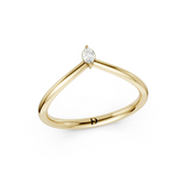 V Shape Marquise Curved Stacking Band