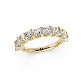 Princess Diamond Bar Set Half Eternity Band