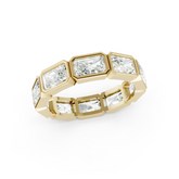 East West Radiant Bezel Set Full Eternity Band