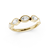 East West Marquise Diamond Bezel Set Band
