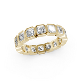 Asscher Diamond Bezel Set Eternity Band
