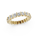 Bar Setting Cushion Cut Diamond Eternity Band