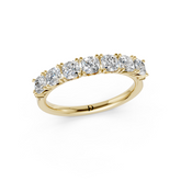Cushion Cut 7 Stone Lotus Band