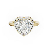Heart Cut Lab Created Diamond Halo Anniversary Ring