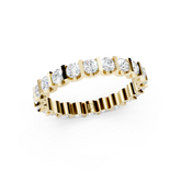 Bar Setting Round Cut Diamond Eternity Band