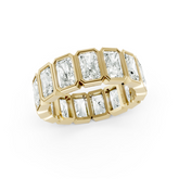 Radiant Diamond Bezel Set Eternity Band