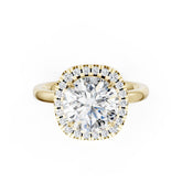 Round Cut Lab Created Diamond Halo Anniversary Ring