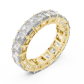 Emerald Cut Shared Prong band