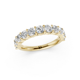 Shared Prong Cushion Cut Half Eternity Band