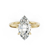 Hidden Halo Marquise Cut Diamond Engagement Ring