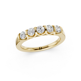 Five Stone Round Diamond Promise Band
