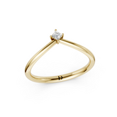 V Shape Princess Curved Stacking Band