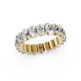 Oval Diamond U Prong Full Eternity Band
