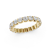 Round Diamond U Prong Full Eternity Band
