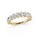 Shared Prong Princess Cut Half Eternity Band