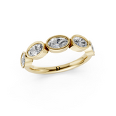 East West Oval Diamond Bezel Set Band