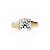 Cushion Diamond Tapered Band Ring