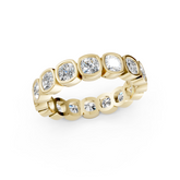 Cushion Diamond Bezel Set Eternity Band