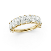 Radiant Diamond U Shaped Wedding Band