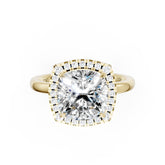 Cushion Cut Lab Created Diamond Halo Anniversary Ring