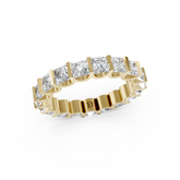 Bar Setting Princess Cut Diamond Eternity Band