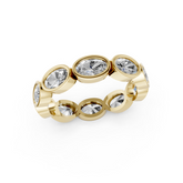 East West Oval Bezel Set Full Eternity Band