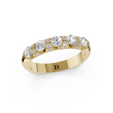 Vintage Round Diamond Anniversary Band