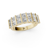 Princess Double Row Diamond Band