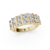 Cushion Double Row Diamond Band