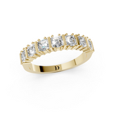 Bar Prong Set Asscher Anniversary Band