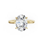 Hidden Halo Oval Cut Diamond Engagement Ring