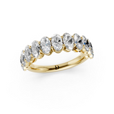 Oval Diamond Half Eternity Band
