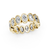Oval Diamond Bezel Set Eternity Band