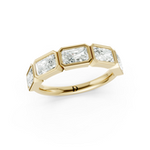 East West Radiant Diamond Bezel Set Band