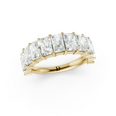 Shared Prong Radiant Cut Half Eternity Band