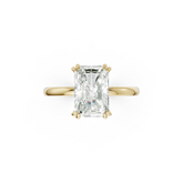 Double Prong Radiant Solitaire Ring