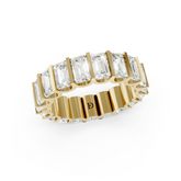 Bar Setting Emerald Cut Diamond Eternity Band