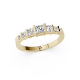 Princess Brilliant Bar Set Diamond Band