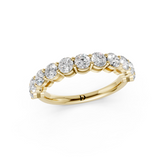Round Diamond Half Eternity Band