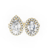 You And Me Pear And Oval Diamond Cathedral Shank Ring