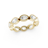 East West Marquise Bezel Set Full Eternity Band