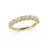 Round Diamond Bar Set Half Eternity Band