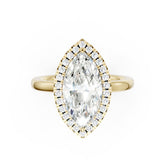 Marquise Cut Lab Created Diamond Halo Anniversary Ring