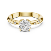 Round Brilliant Lab Created Diamond Engagement Ring