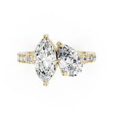 You And Me Marquise And Pear Diamond Ring