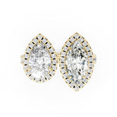 You And Me Pear And Marquise Diamond Cathedral Shank Ring