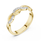 Infinity Twist Diamond Wedding Band